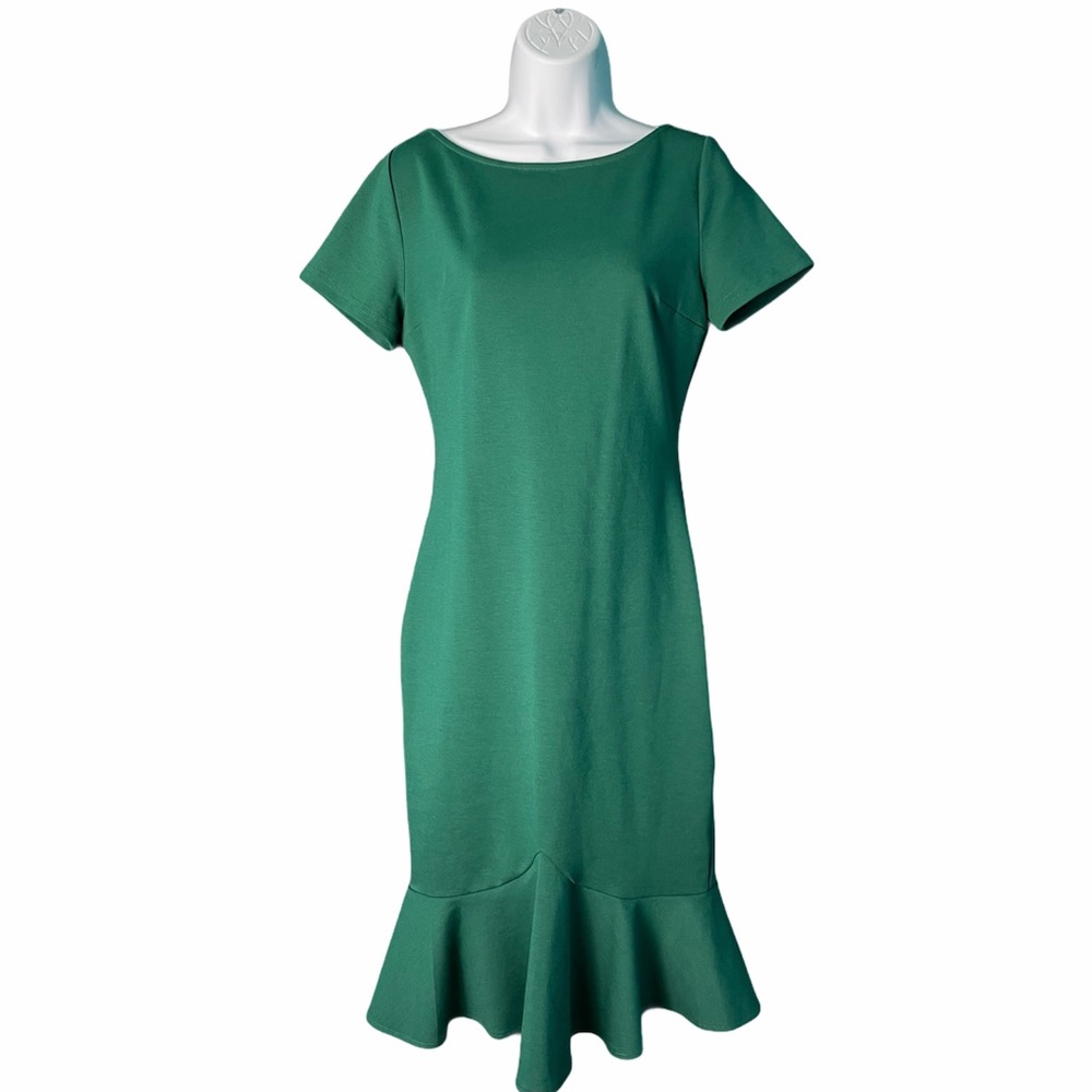 Hunter Green Ruffle Bottom Dress, size M